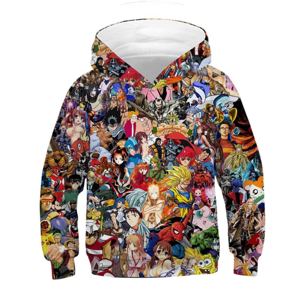 Colorful Kids Anime Hoodie